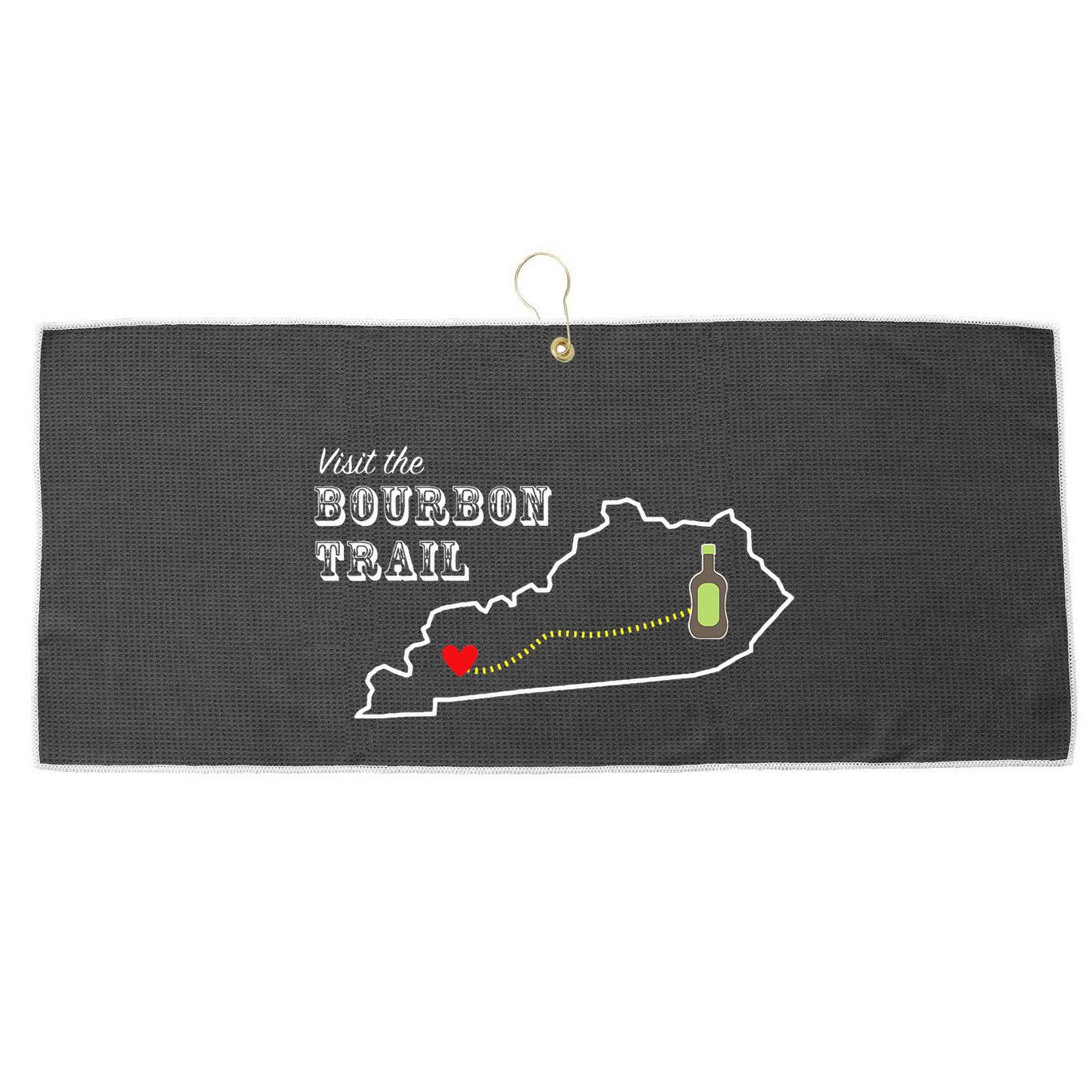 Bourbon Trail Map Kentucky Whiskey Drinking Large Microfiber Waffle Golf Towel