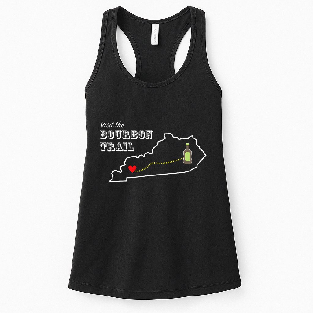 Bourbon Trail Map Kentucky Whiskey Drinking Womens Tank Top