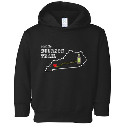 Bourbon Trail Map Kentucky Whiskey Drinking Toddler Hoodie