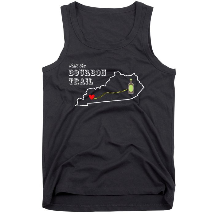 Bourbon Trail Map Kentucky Whiskey Drinking Tank Top