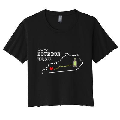 Bourbon Trail Map Kentucky Whiskey Drinking Crop Top