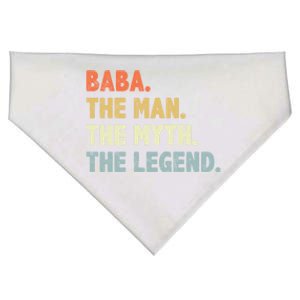 Baba The Myth Legend Father’s Day Gift For Papa Grandpa Gift USA-Made Doggie Bandana