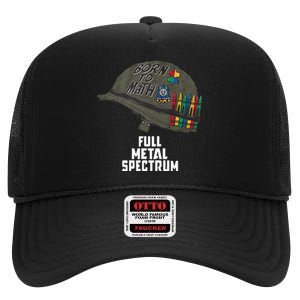 Born To Math Full Metal Spectrum High Crown Mesh Back Trucker Hat