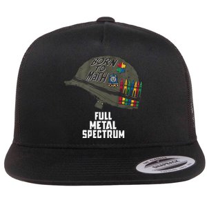 Born To Math Full Metal Spectrum Flat Bill Trucker Hat