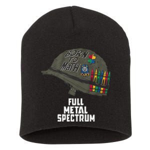 Born To Math Full Metal Spectrum Short Acrylic Beanie