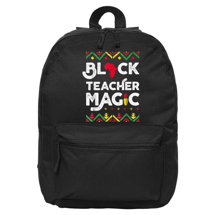 Black Teacher Magic Teacher Black History Month 16 in Basic Backpack