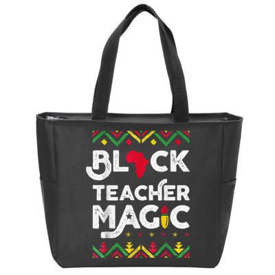 Black Teacher Magic Teacher Black History Month Zip Tote Bag