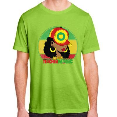 Black Teacher Magic Black History Month Teacher Juneteenth Adult ChromaSoft Performance T-Shirt