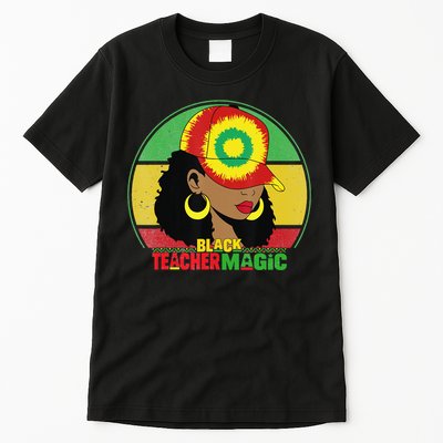 Black Teacher Magic Black History Month Teacher Juneteenth Tall T-Shirt