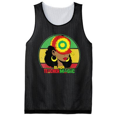 Black Teacher Magic Black History Month Teacher Juneteenth Mesh Reversible Basketball Jersey Tank