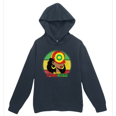 Black Teacher Magic Black History Month Teacher Juneteenth Urban Pullover Hoodie