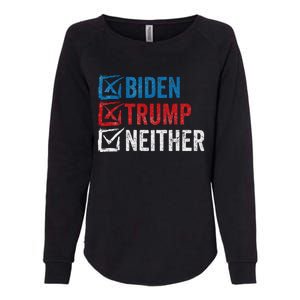 Biden Trump Neither Funny Political Election 2024 Womens California Wash Sweatshirt