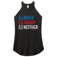 Biden Trump Neither Funny Political Election 2024 Women's Perfect Tri Rocker Tank