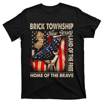 Brick Township New Jersey Usa Flag 4th Of July T-Shirt