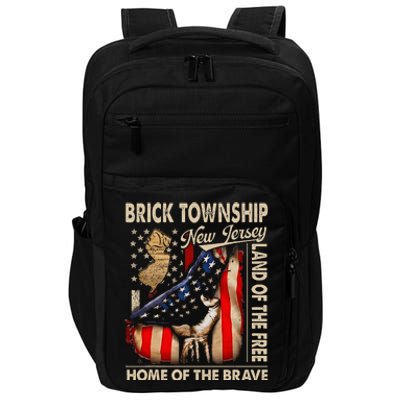 Brick Township New Jersey Usa Flag 4th Of July Impact Tech Backpack