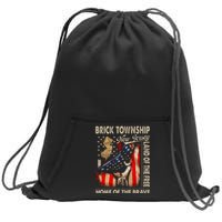 Brick Township New Jersey Usa Flag 4th Of July Sweatshirt Cinch Pack Bag