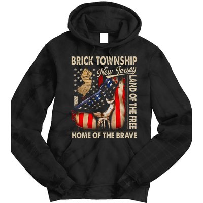 Brick Township New Jersey Usa Flag 4th Of July Tie Dye Hoodie