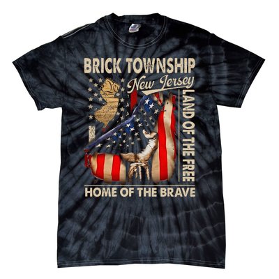 Brick Township New Jersey Usa Flag 4th Of July Tie-Dye T-Shirt