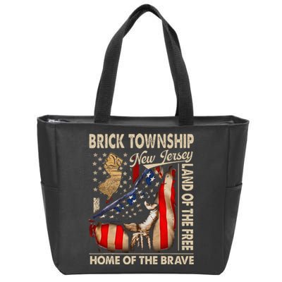 Brick Township New Jersey Usa Flag 4th Of July Zip Tote Bag