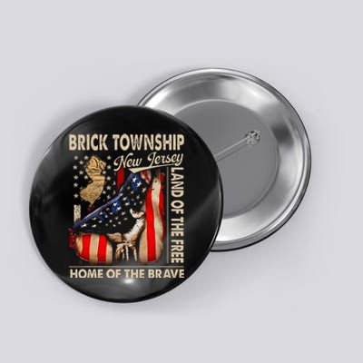 Brick Township New Jersey Usa Flag 4th Of July Button