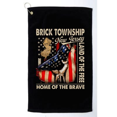 Brick Township New Jersey Usa Flag 4th Of July Platinum Collection Golf Towel