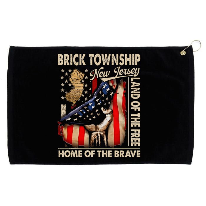 Brick Township New Jersey Usa Flag 4th Of July Grommeted Golf Towel