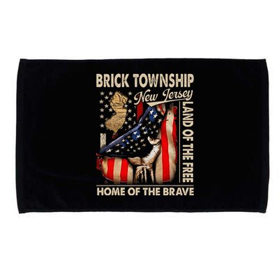 Brick Township New Jersey Usa Flag 4th Of July Microfiber Hand Towel