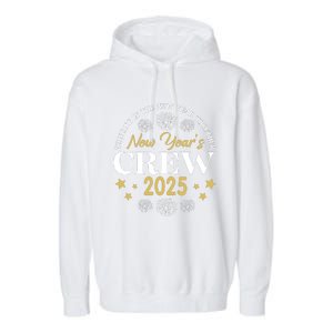 Bringing The New Year Togehter New Year Crew 2025 Garment-Dyed Fleece Hoodie