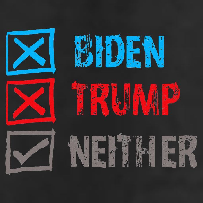 Biden Trump Neither Vote None Of The Above Cool Comfort Performance Bucket Hat