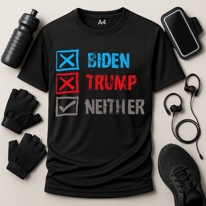 Biden Trump Neither Vote None Of The Above Cooling Performance Crew T-Shirt