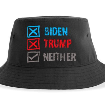 Biden Trump Neither Vote None Of The Above Sustainable Bucket Hat