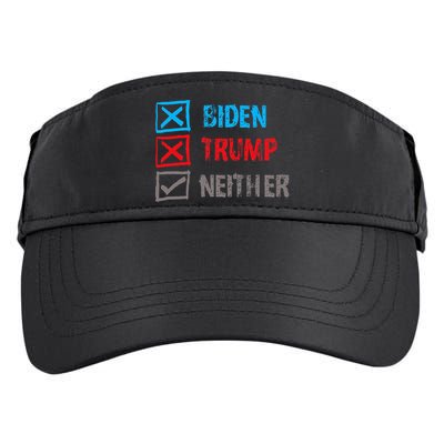 Biden Trump Neither Vote None Of The Above Adult Drive Performance Visor