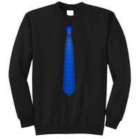 Blue Tie Necktie Funny Dress Graphic Tall Sweatshirt