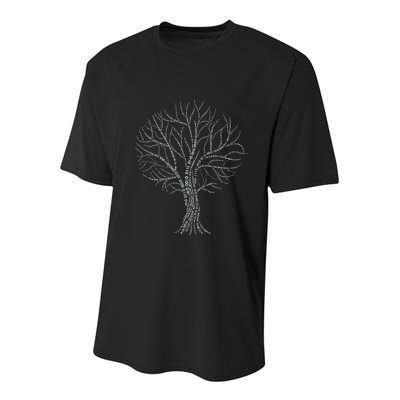 Binary Tree Nerdy Computer Coding Funny Programmer Gift Youth Performance Sprint T-Shirt
