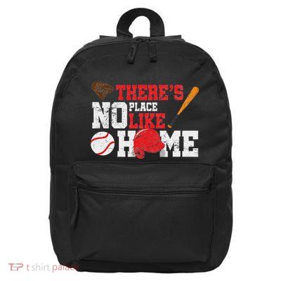 Baseball ThereS No Place Like Home Ball Bat Glove 16 in Basic Backpack