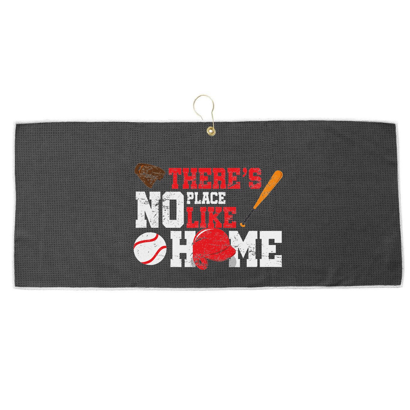 Baseball ThereS No Place Like Home Ball Bat Glove Large Microfiber Waffle Golf Towel