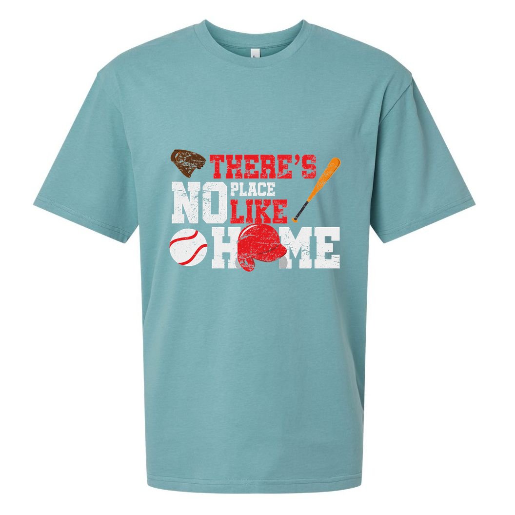 Baseball ThereS No Place Like Home Ball Bat Glove Sueded Cloud Jersey T-Shirt