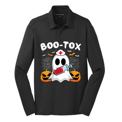 Boo Tox Nurse Injector Halloween Filler Botox Dysport Outfit Silk Touch Performance Long Sleeve Polo