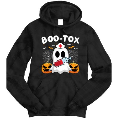 Boo Tox Nurse Injector Halloween Filler Botox Dysport Outfit Tie Dye Hoodie