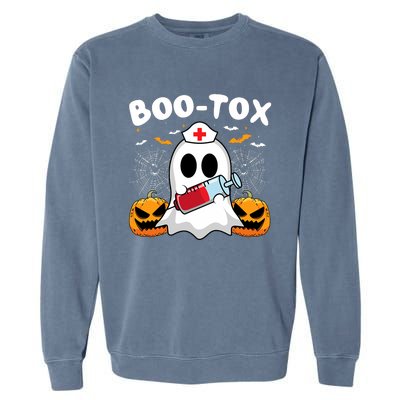 Boo Tox Nurse Injector Halloween Filler Botox Dysport Outfit Garment-Dyed Sweatshirt