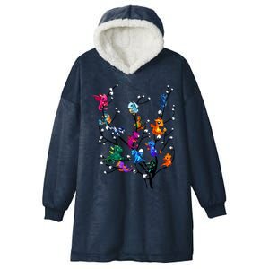 Butterflies Tree Nature Butterfly Lover Lepidopterist Hooded Wearable Blanket