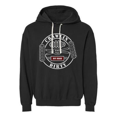 Big Tires Off Road Rc Rock Crawling 4x4 Four Wheel Garment-Dyed Fleece Hoodie