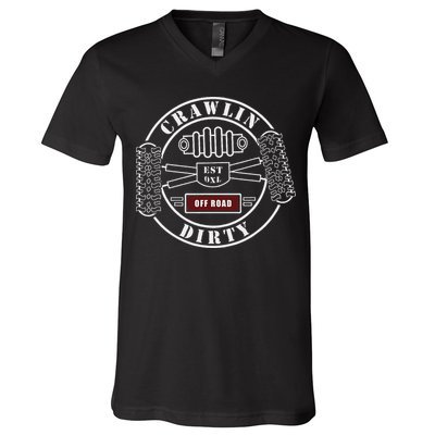 Big Tires Off Road Rc Rock Crawling 4x4 Four Wheel V-Neck T-Shirt