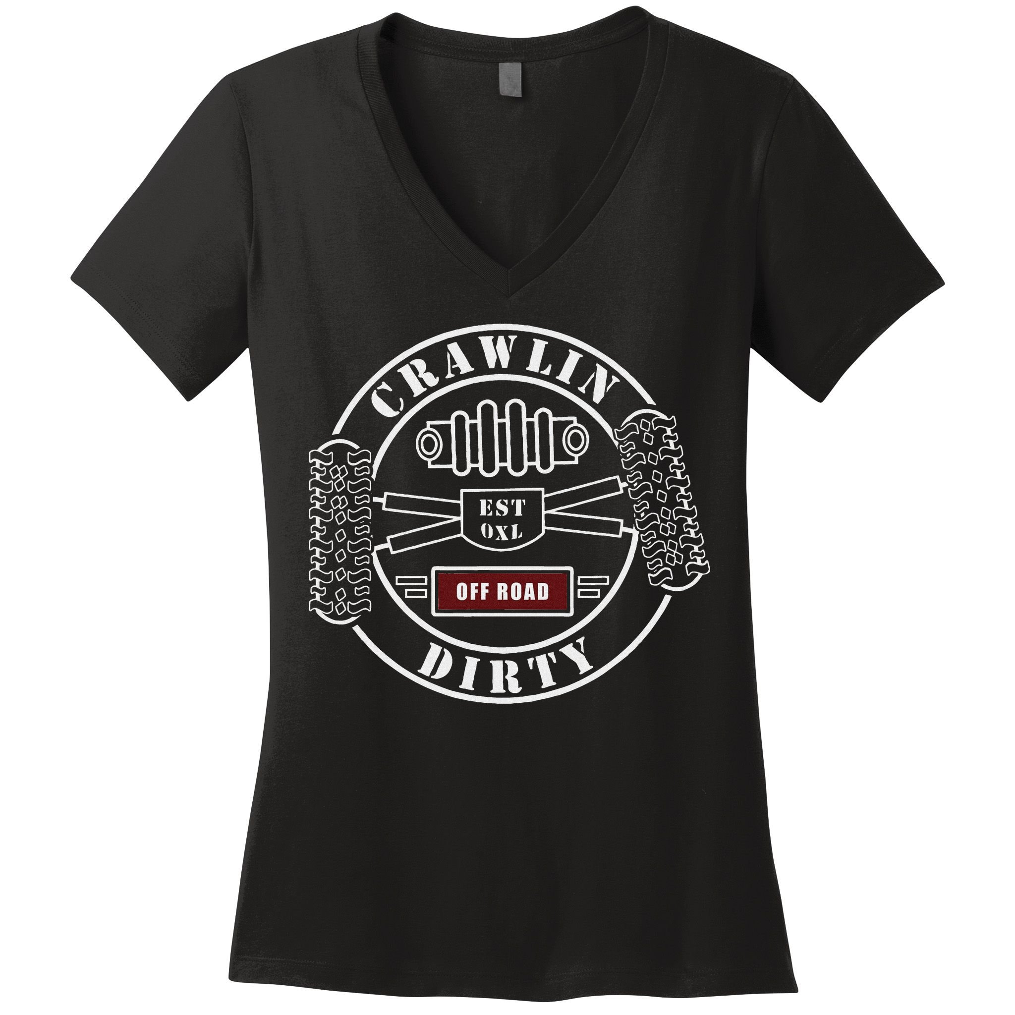 Big Tires Off Road Rc Rock Crawling 4x4 Four Wheel Women's V-Neck T-Shirt