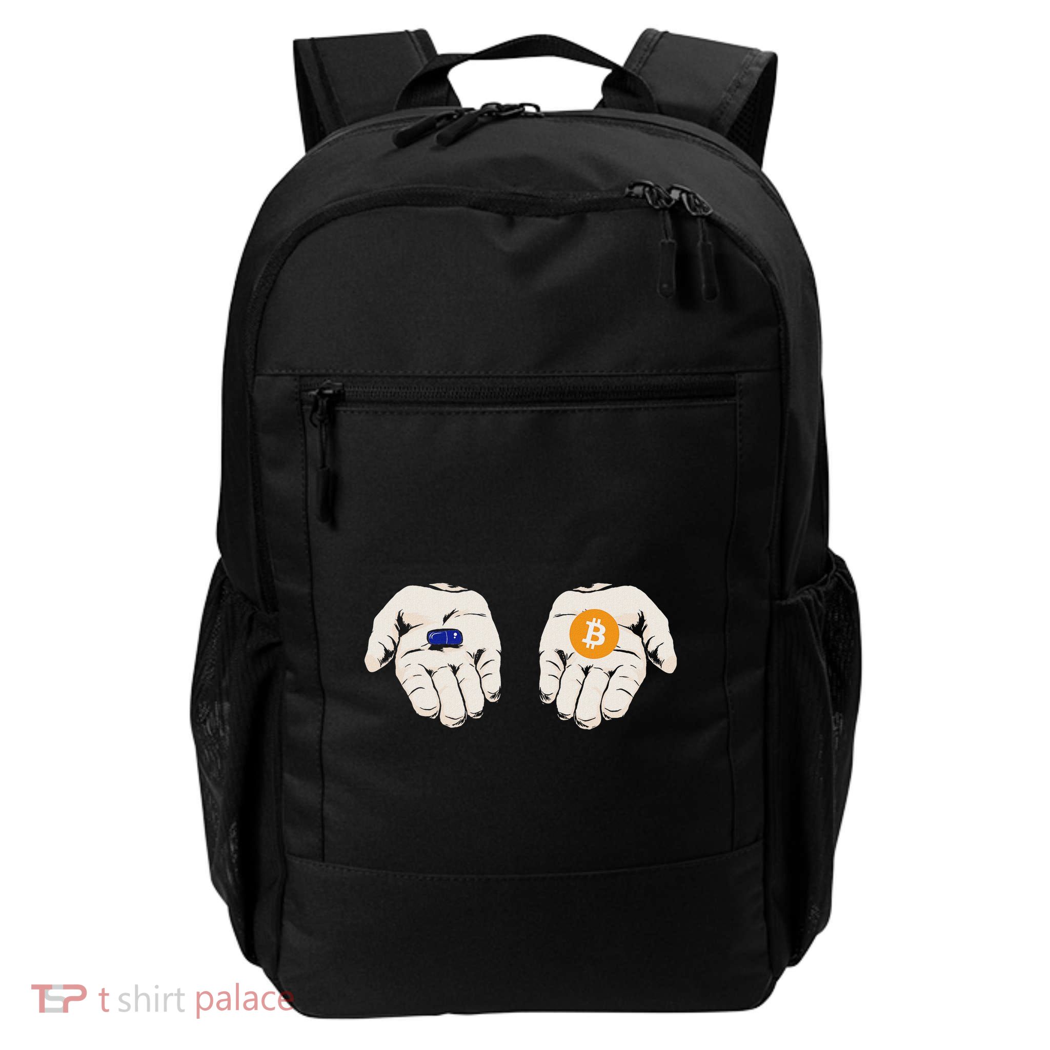 Bitcoin The Orange Pill 21 Million Stack Sats Bitcoiner Btc Daily Commute Backpack