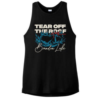 Brandon Tear Off The Roof Merch Lake Totr Ladies PosiCharge Tri-Blend Wicking Tank