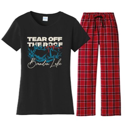 Brandon Tear Off The Roof Merch Lake Totr Women's Flannel Pajama Set