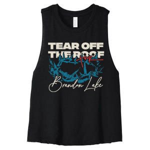 Brandon Tear Off The Roof Merch Lake Totr Women's Racerback Cropped Tank