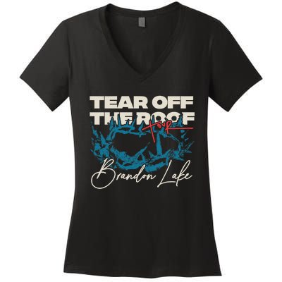 Brandon Tear Off The Roof Merch Lake Totr Women's V-Neck T-Shirt