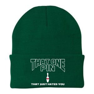 Bowling That One Pin That Just Hates You Funny Bowler Knit Cap Winter Beanie